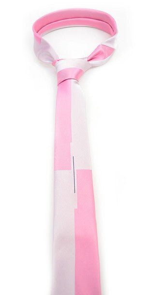 Pink Microfiber Poly Woven 2.25" Slim Panel Tie - MPPW1608 - Bundle Bus