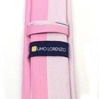 Pink Microfiber Poly Woven 2.25" Slim Panel Tie - MPPW1608 - Bundle Bus