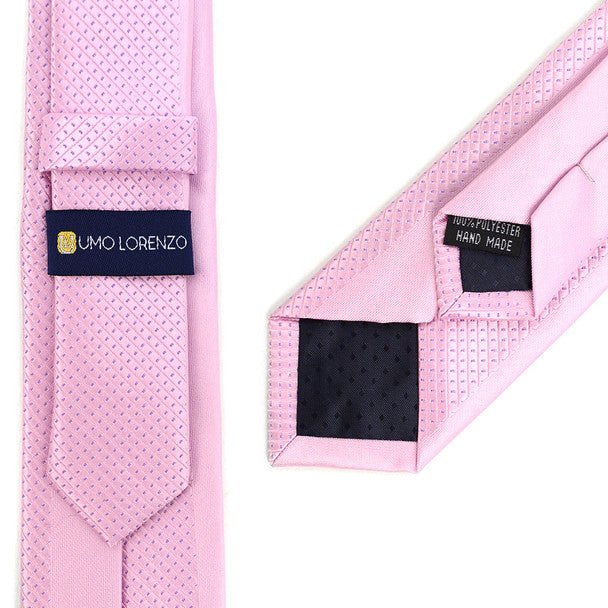 Pink Microfiber Poly Woven 2.25" Slim Panel Tie - MPPW1611-PK - Bundle Bus