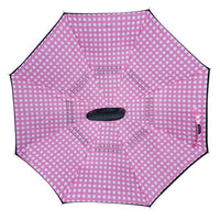 Pink Polka Dot Double Layer Inverted Umbrella - UM18063 - Bundle Bus