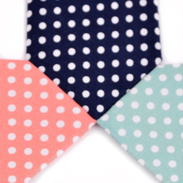 Polka Dot Cotton Slim Tie 2.5" - NVC-POLKA - Bundle Bus