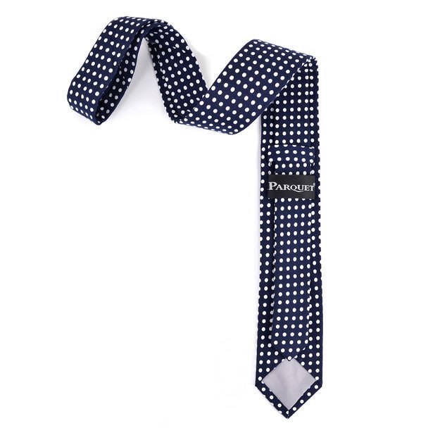 Polka Dot Cotton Slim Tie 2.5" - NVC-POLKA - Bundle Bus