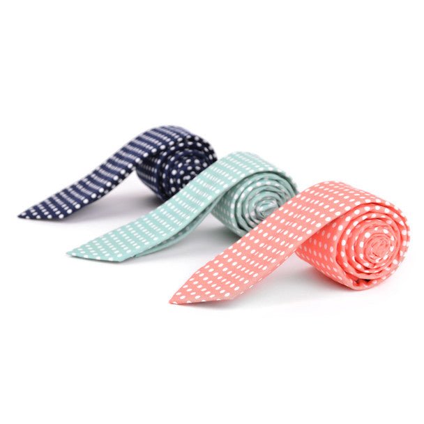 Polka Dot Cotton Slim Tie 2.5" - NVC-POLKA - Bundle Bus