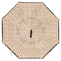 Polka Dot Reverse Open Inverted Umbrella- IUM18111-BK/WHT - Bundle Bus