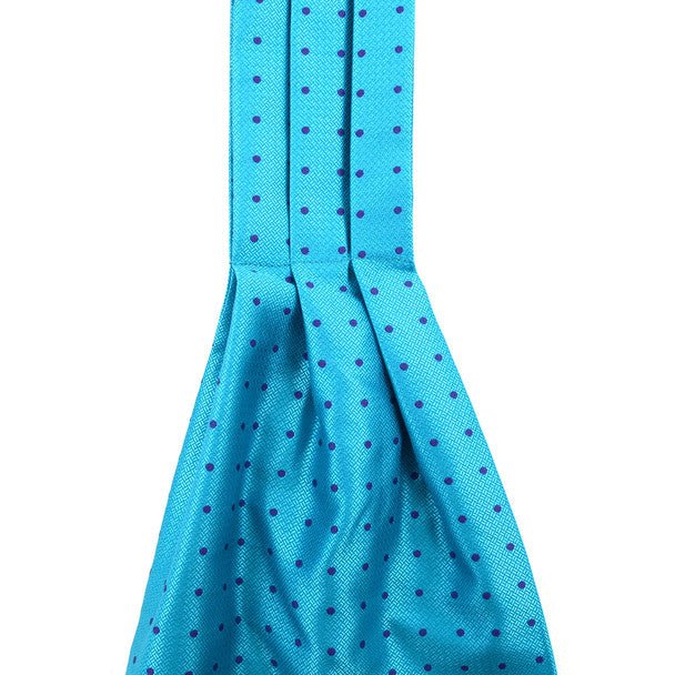 Polka Dots Pattern Microfiber Poly Woven Ascot With Hooks - PPA1714 - Bundle Bus