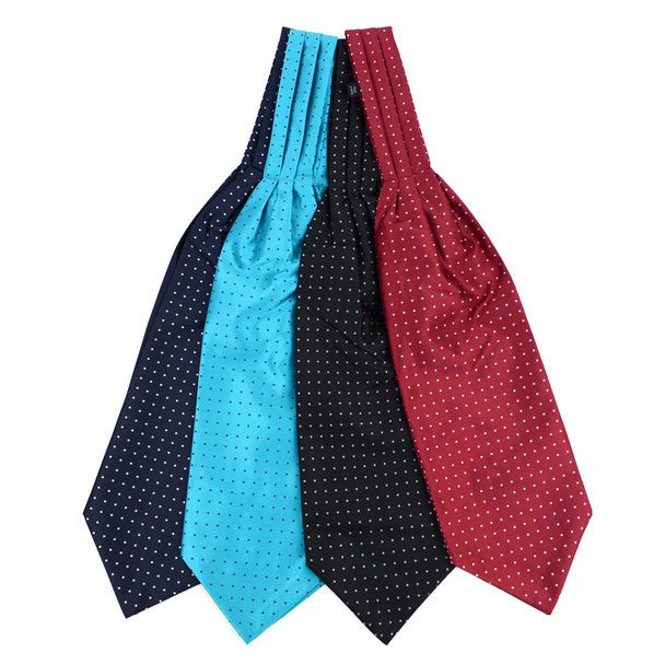 Polka Dots Pattern Microfiber Poly Woven Ascot With Hooks - PPA1714 - Bundle Bus