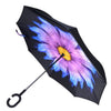 Purple and Blue Flower Double Layer Inverted Umbrella - UM18076 - Bundle Bus