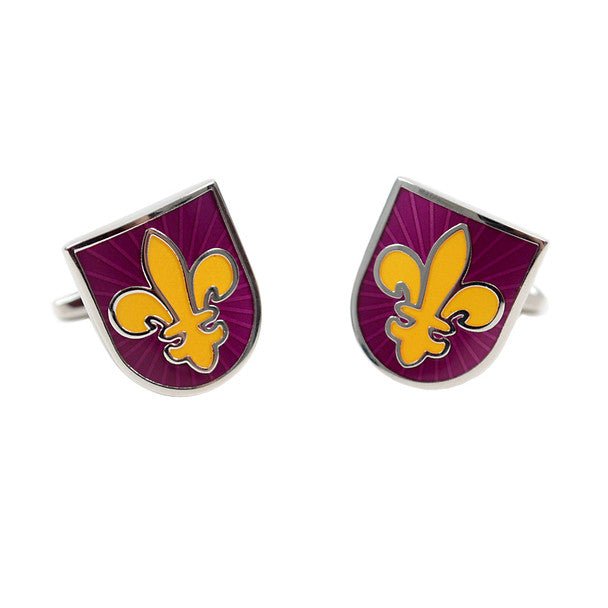 Purple Fleur de Lis Novelty Cufflink NCL1703 - Bundle Bus