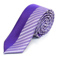 Purple Microfiber Poly Woven 2.25" Slim Panel Tie - MPPW1611 - Bundle Bus