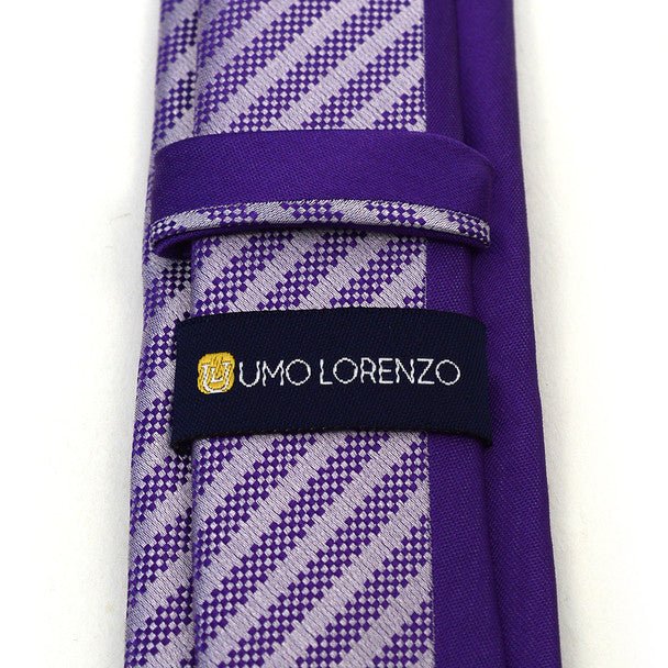 Purple Microfiber Poly Woven 2.25" Slim Panel Tie - MPPW1611 - Bundle Bus