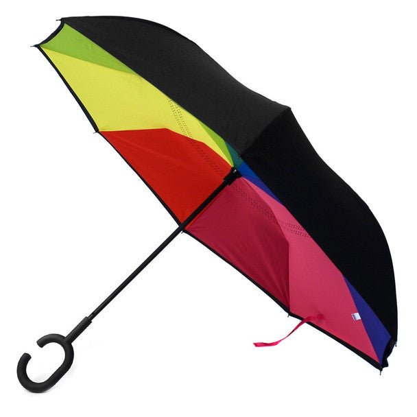 Rainbow Double Layer Inverted Umbrella - IUM18059 - Bundle Bus