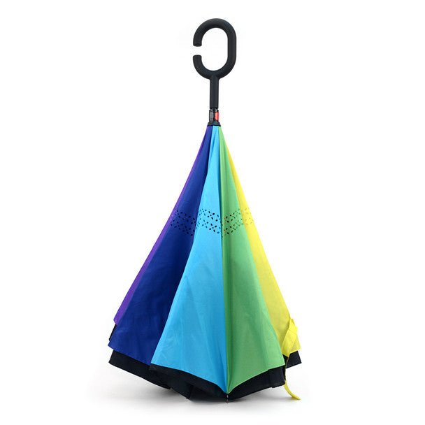 Rainbow Double Layer Inverted Umbrella - IUM18059 - Bundle Bus