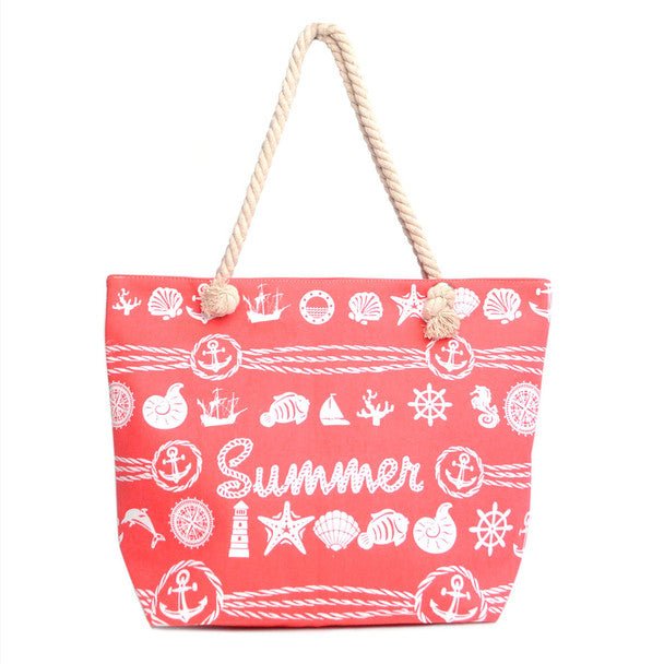 Red Summer Ladies Tote Bag - LTBG1217 - Bundle Bus