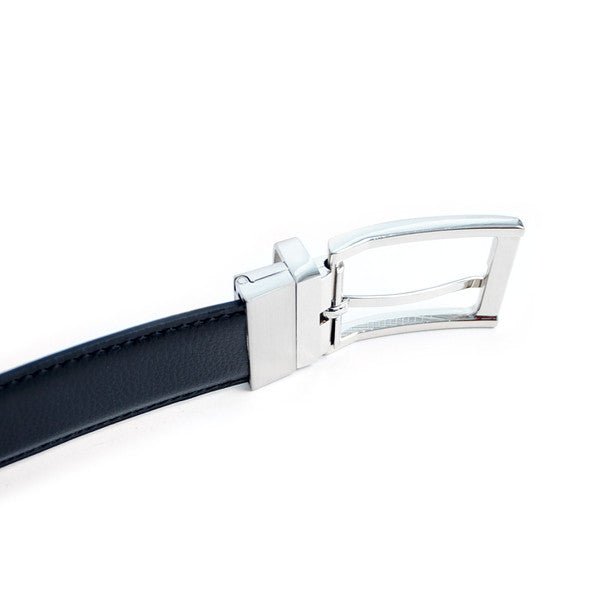 Reversible Genuine Leather Belt with Rotated Buckle - RVMGLB-1 - Bundle Bus