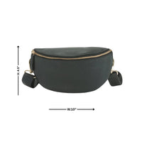 Rivet and Burr Half Moon Chest Bag/Fanny Pack with Removable Strap RB136 - Bundle Bus