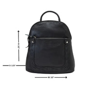 Rivet and Burr Small Leather Detail Backpack with Top Handle #10221 - Bundle Bus