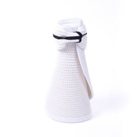 Rollable Solid Color Straw Visor Sun Hat- LFH190114 - Bundle Bus