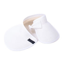 Rollable Solid Color Straw Visor Sun Hat- LFH190114 - Bundle Bus