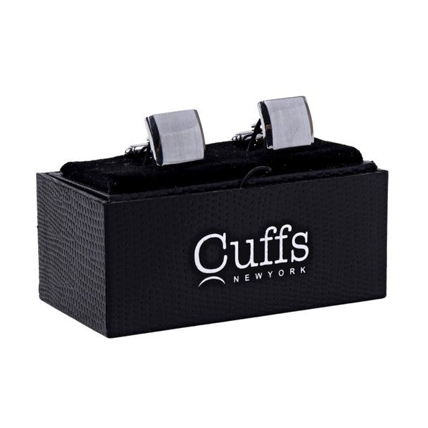 Silver Border Square Cufflinks-CL1828 - Bundle Bus