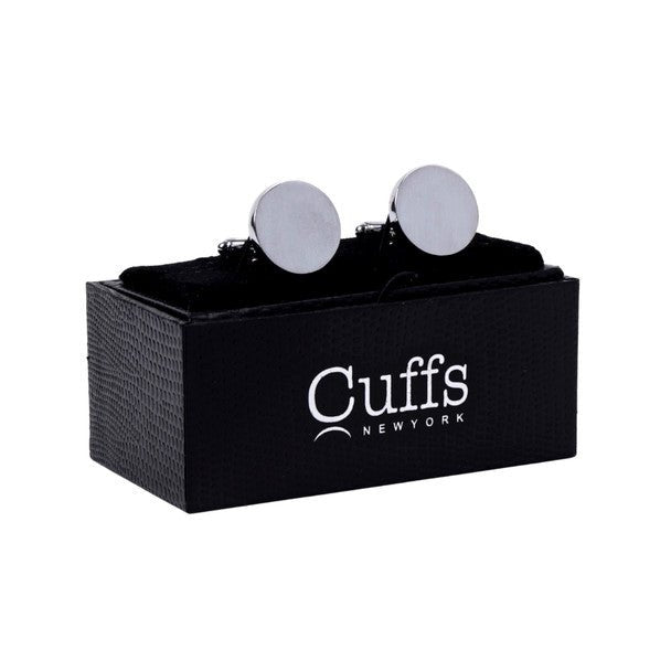 Silver Classic Round Cufflinks-CL1824 - Bundle Bus