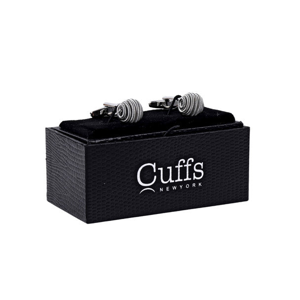 Silver Coil Knot Cufflinks-CL1805 - Bundle Bus