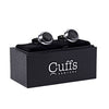 Silver Gray Stone Round Cufflinks-CL1816 - Bundle Bus