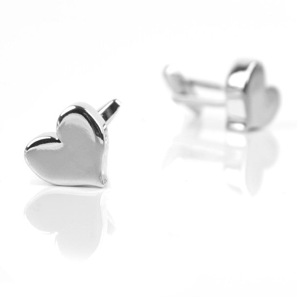 Silver Love Heart Novelty Cufflink NCL1708-1 - Bundle Bus