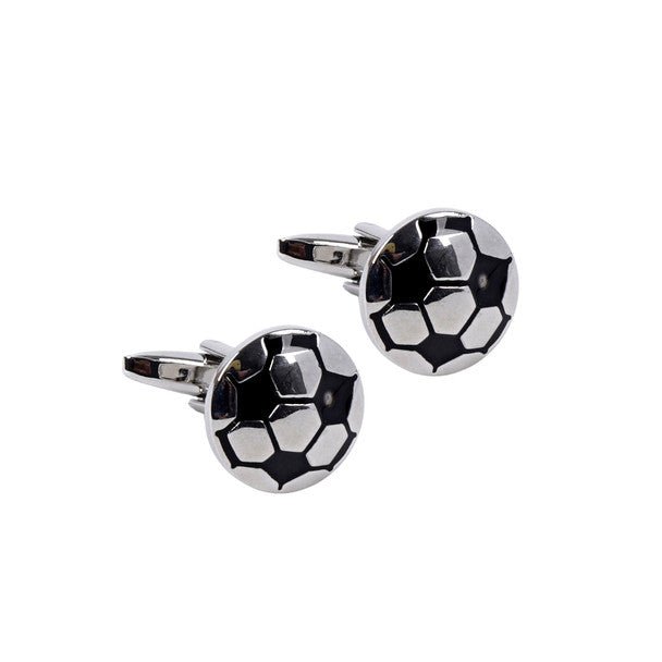 Silver Soccer Novelty Cufflinks-CL1840 - Bundle Bus