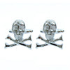 Silver-tone "Skull" Brass Novelty Cufflink - Bundle Bus