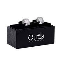Silver Vintage Texture Square Cufflinks-CL1837 - Bundle Bus