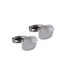Silver Vintage Texture Square Cufflinks-CL1837 - Bundle Bus