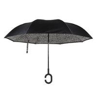 Snow Leopard Double Layer Inverted Umbrella- IUM18088-BK - Bundle Bus