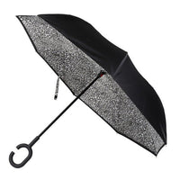 Snow Leopard Double Layer Inverted Umbrella- IUM18088-BK - Bundle Bus