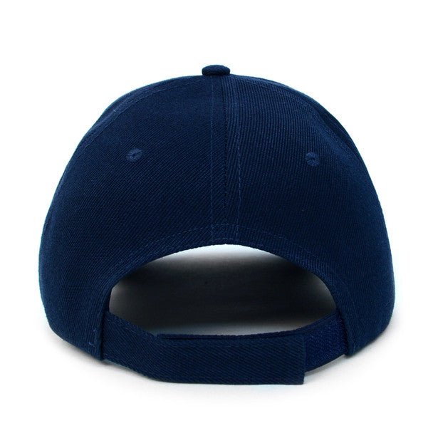 Solid Adjustable Baseball Cap with Velcro Strap - CAP2 - Bundle Bus