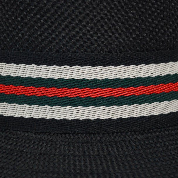 Spring/Summer Classic Woven Fashion Trilby Fedora Hat with Multi Color Band -FSS17127 - Bundle Bus
