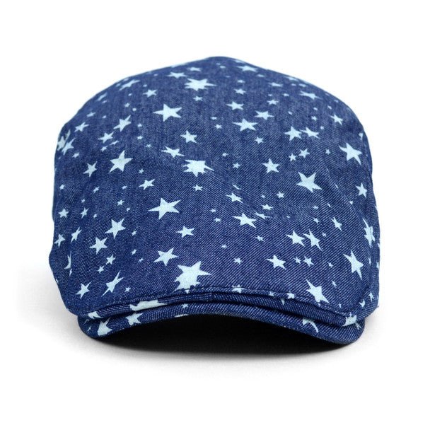 Spring/Summer Denim Star Print Casual Ivy Hat - ISS1814 - Bundle Bus