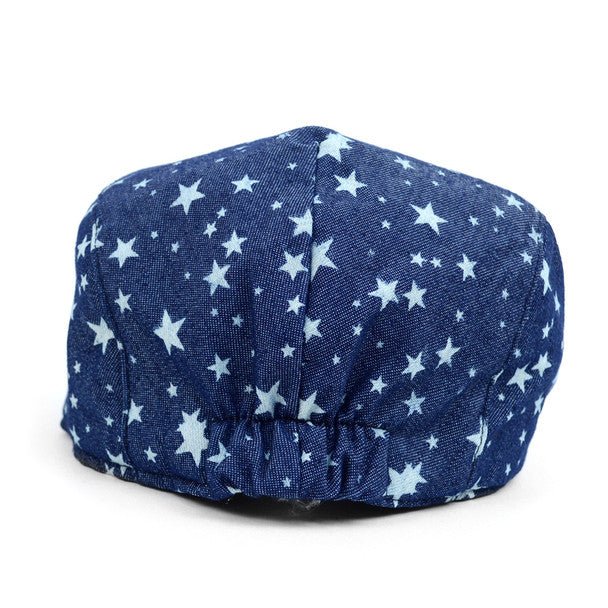 Spring/Summer Denim Star Print Casual Ivy Hat - ISS1814 - Bundle Bus