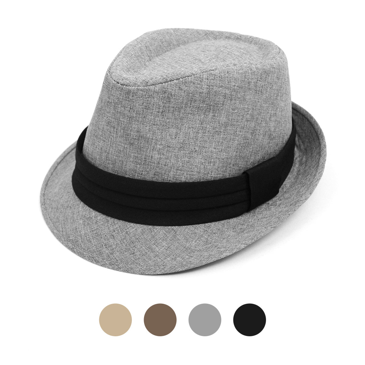 Spring/Summer Fashion Trilby Fedora with Black Band -FSS17116 - Bundle Bus