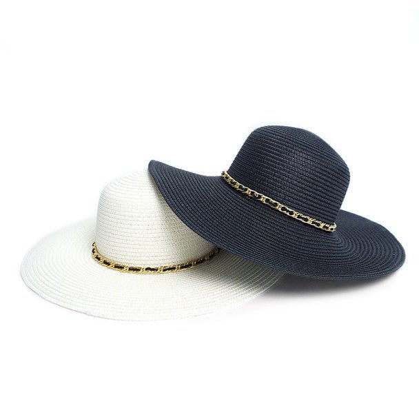 Spring/Summer Floppy Hat with Chain Detail -- LFH190104 - Bundle Bus