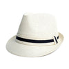 Spring/Summer Short Brim Banded Fedora Hat - H180604 - Bundle Bus