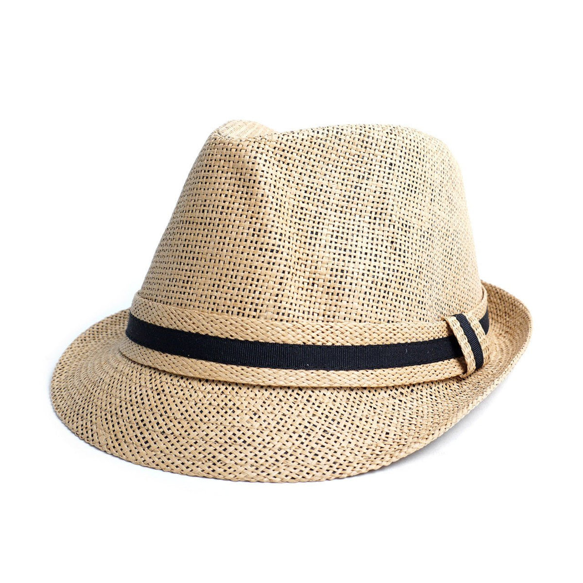 Spring/Summer Short Brim Banded Fedora Hat - H180604 - Bundle Bus