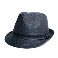 Spring/Summer Short Brim Banded Fedora Hat - H180604 - Bundle Bus