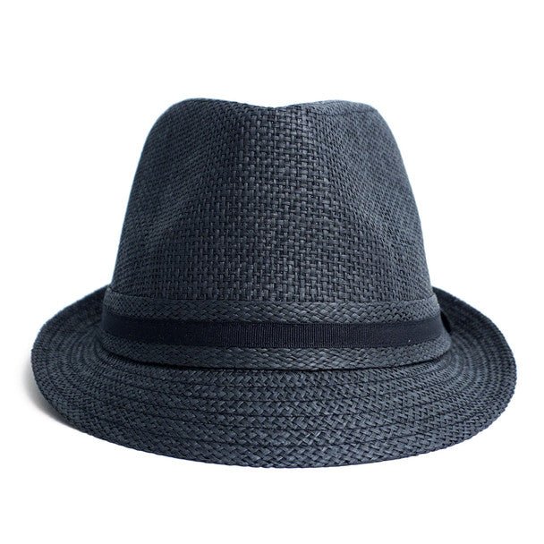 Spring/Summer Short Brim Banded Fedora Hat - H180604 - Bundle Bus