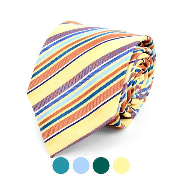 Striped Dots Microfiber Poly Woven Tie - MPW5921 - Bundle Bus