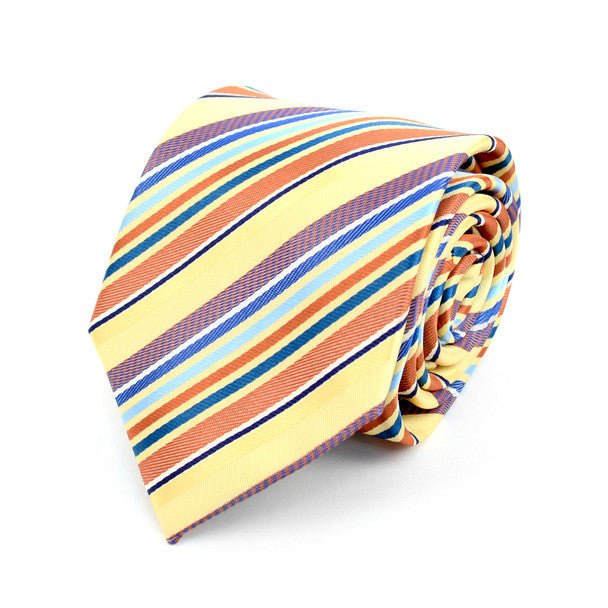 Striped Dots Microfiber Poly Woven Tie - MPW5921 - Bundle Bus