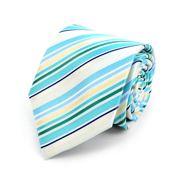 Striped Dots Microfiber Poly Woven Tie - MPW5921 - Bundle Bus