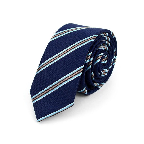 Striped Microfiber Poly Woven 2.25" Slim Tie - MPWS5901 - Bundle Bus