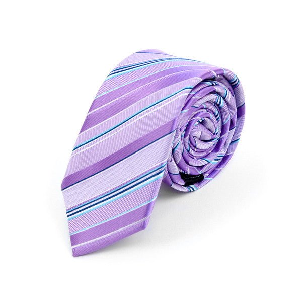 Striped Microfiber Poly Woven 2.25" Slim Tie - MPWS5904 - Bundle Bus