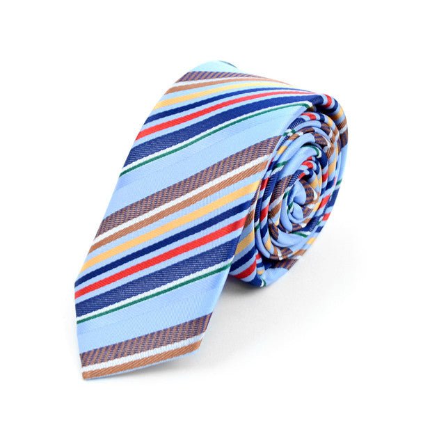 Striped Microfiber Poly Woven 2.25" Slim Tie - MPWS5921 - Bundle Bus