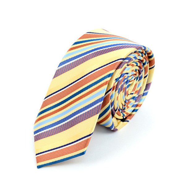 Striped Microfiber Poly Woven 2.25" Slim Tie - MPWS5921 - Bundle Bus